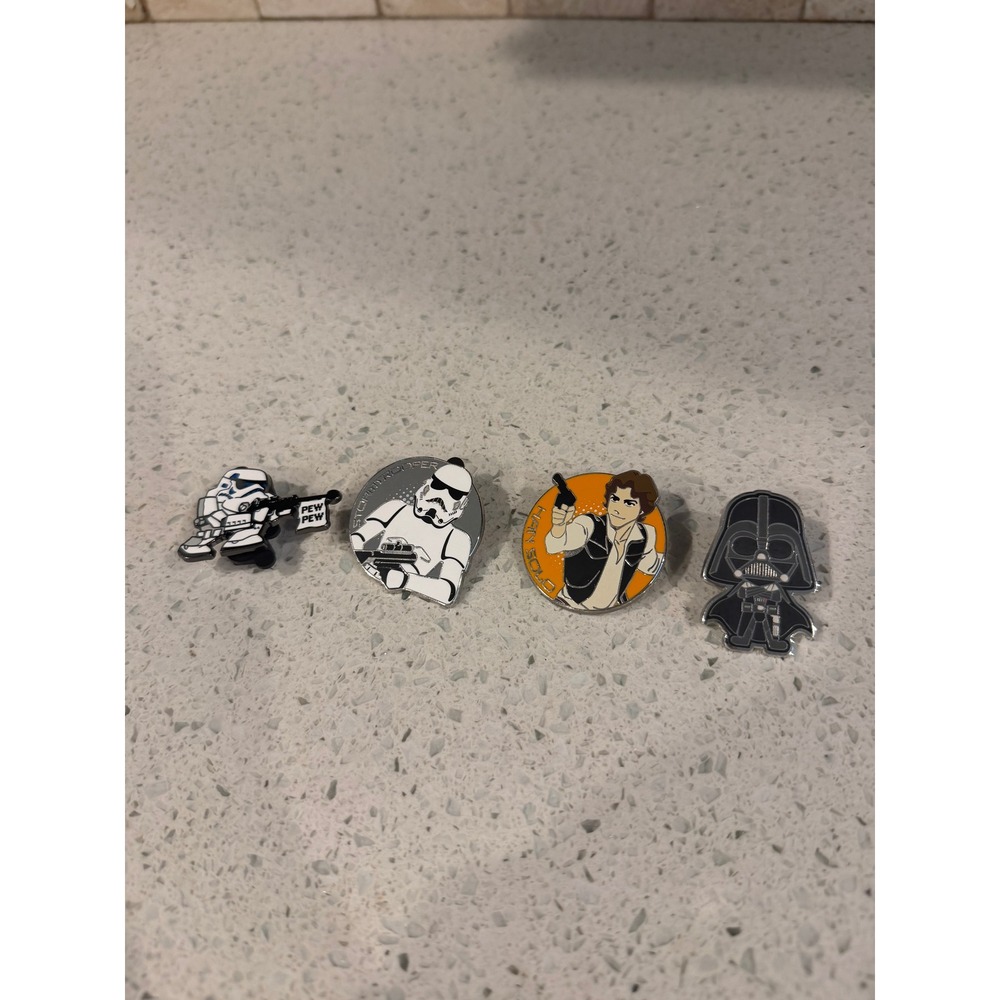Disney Star Wars Pins Lot Pew Pew Stormtrooper Han Solo Darth Vader